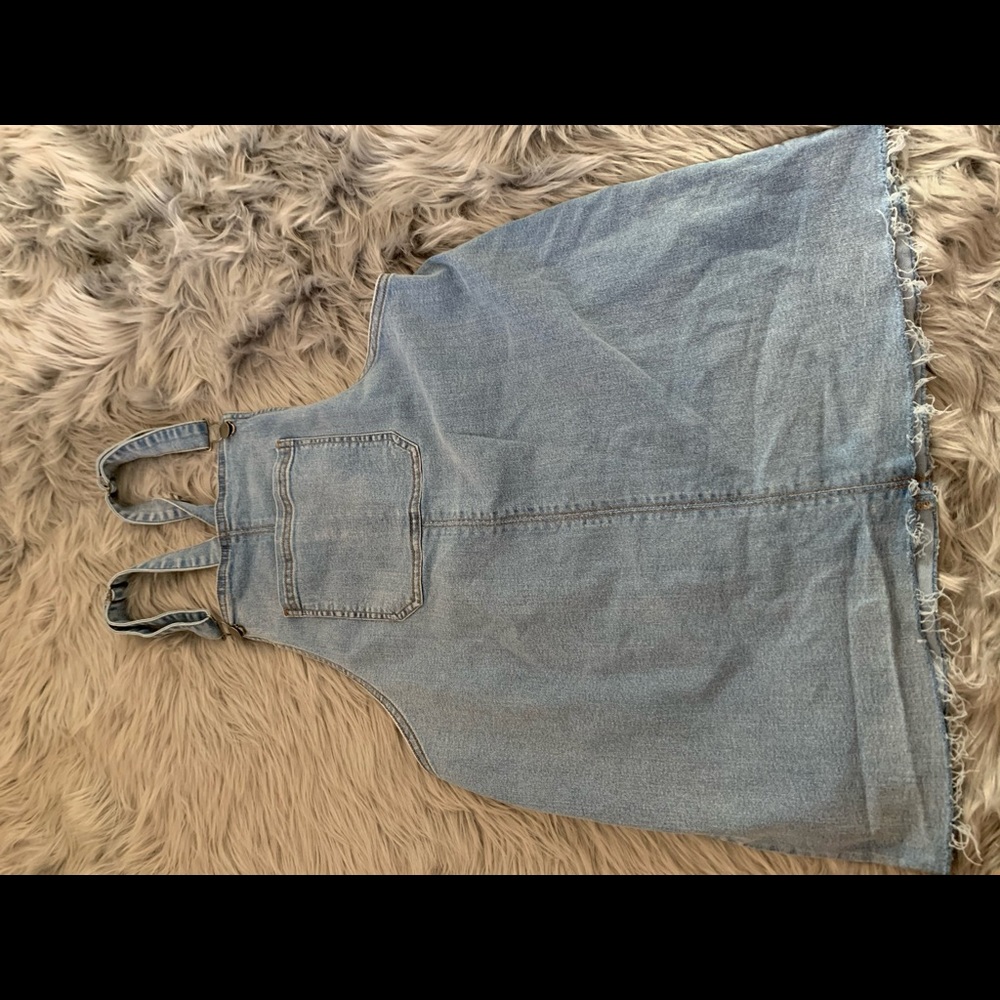 Denim overall dress
